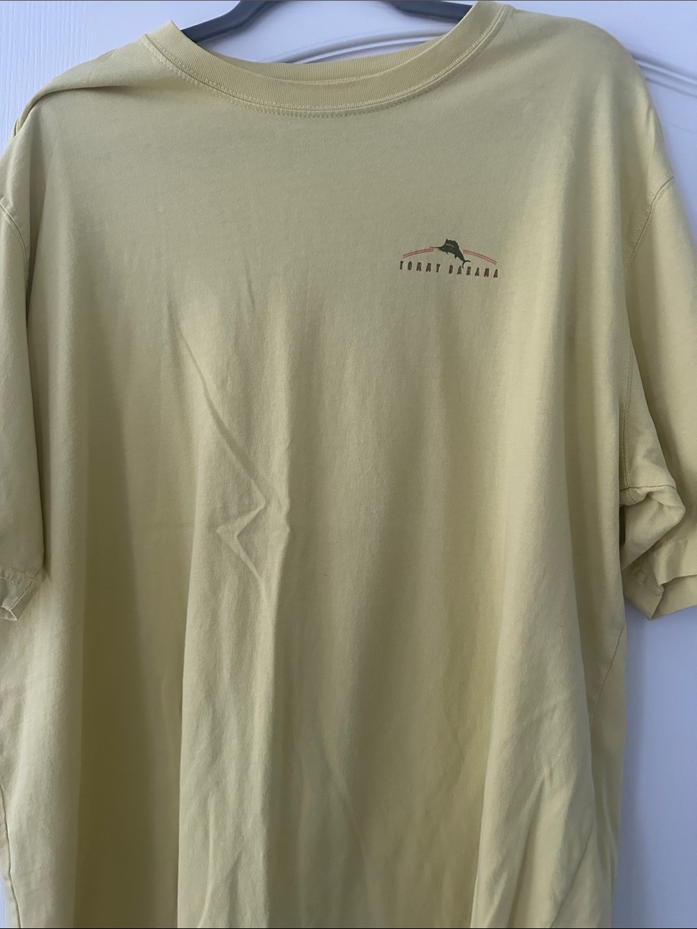 Tommy Bahama Pale Yellow Short Sleeve Crewneck Tee